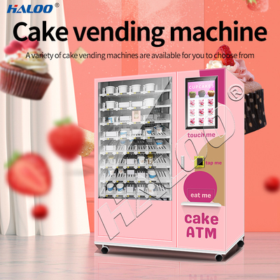 Ανελκυστήρων συστημάτων ψυγείων αυτόματη Cupcake πώλησης μηχανών μηχανή πώλησης τροφίμων σαλάτας φρέσκια με την οθόνη αφής 21.5inch