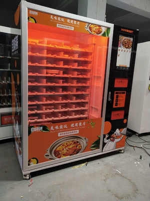 3000W γρήγορη μηχανή πώλησης πιτσών αυτοεξυπηρετήσεων θέρμανσης και καυτή μηχανή πώλησης τροφίμων για το γραφείο αερολιμένων