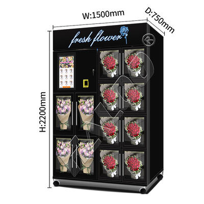 Haloo Vending Machine Supplier Smart Touch Screen Full Automatic Kiosk 12-lattice Customized Logo Gifts Flower Vending Machine