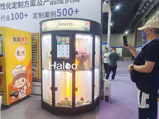 Haloo 9-Lattice Custom Logo Flower Vending Machine with Cooling Function for Gift Giving 