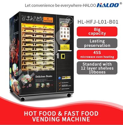 21.5-inch capacitive touch screen all steel door frame for hot food vending machine with heating function
