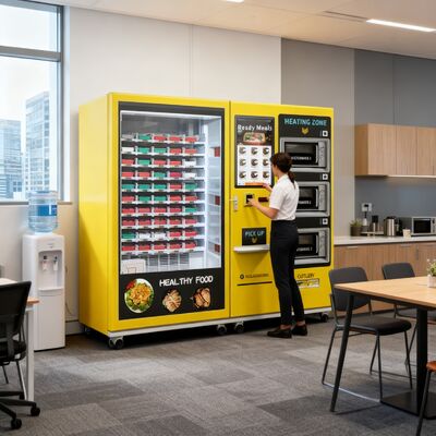 32 ιντσών οθόνη αφής μεγάλης χωρητικότητας ημιαυτόματη μηχανή με 3 φούρνους μικροκυμάτων, προσαρμόσιμα αυτοκόλλητα για ολόκληρο το μηχάνημα