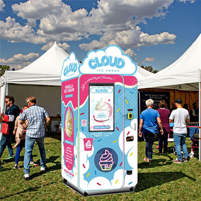 Μηχανές αυτόματης πώλησης παγωτού Haloo με φωτεινό κουτί στην κορυφή και μειωτήρα κοχλία, συμπιεστής Embraco 1.5P εισαγωγής από τη Βραζιλία