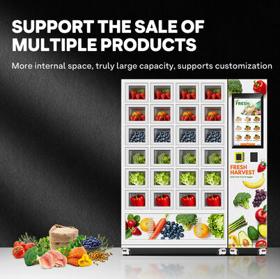 Χαλώ 24 πλέγμα έξυπνο ντουλάπι πωλήσεων παχύτερο γκαλβανισμένο φύλλο εξωτερικό κέλυφος και τριπλάσιο γυάλινη πόρτα με σύστημα ψύξης